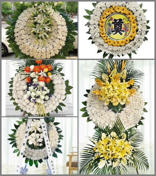 山西长治襄垣县王桥镇安德村花圈速递